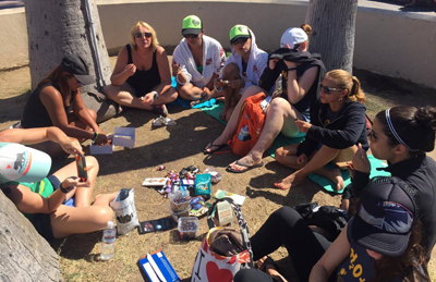 Miss Scuba celebrates PADI Women’s Dive Day on Catalina Island doing things female divers love: Scuba, Yoga and a Chocolate Circle 